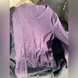 Purple V-Neck Men’s Banana Republic Medium Sweater